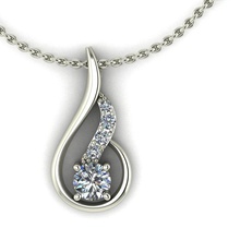 pendentif bijoux or les diamants belle pendentifs 3d print model - Mito3D