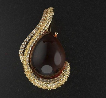 pendant jewelry necklace gold silver diamond pendants jewellery shining luxury brooches 3d print model - Mito3D