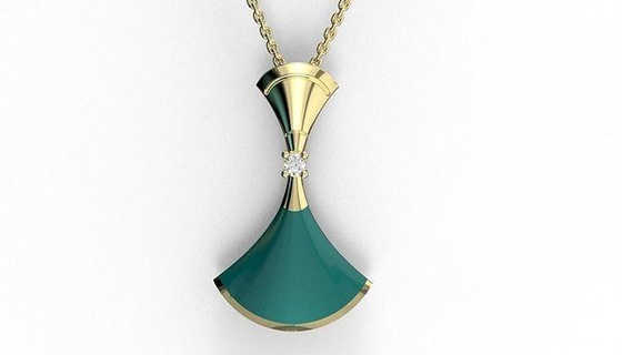 pendentif bijoux or Collier 3d goujat matrice rhinocéros argent luxe diamants gemmes diva pendentifs 3d print model - Mito3D