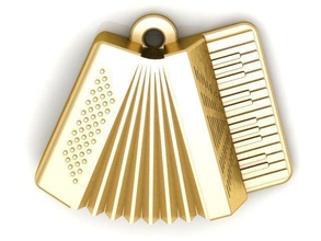 pendant gold jewel jewellery jewelry pendants accordion 3d print model - Mito3D