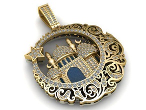 pendant jewelry gold jewel jewellery gem stone pendants 3d print model - Mito3D