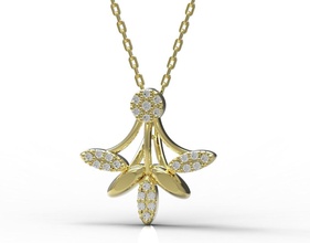 ciondolo gioielli oro diamante anello ruby zaffiro emerald giorno matrimonio ciondoli 3d print model - Mito3D