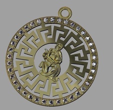 pendant gold design silver art jew jewelry pendants 3d print model - Mito3D