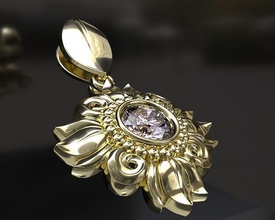 pendant jewelry gold silver diamond fashion beauty 3d 3dprint pendants 3d print model - Mito3D