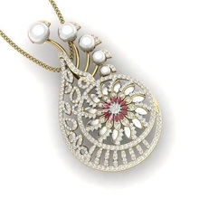 pingente gema Casamento noivado jóia jóias imprimível diamante prata ouro joalheria esterlina branco brilhante platina luxo precioso colar pingentes 3d print model - Mito3D