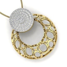 pendant large style design heart necklace diamond chain jewelry women female channel valentine luxury gold dainty vintage antique pendants 3d print model - Mito3D