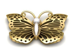 pingente jóias ouro jóia de pedra cabochão pingentes 3d print model - Mito3D