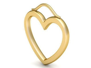 pendant jewelry gold jewel jewellery pendants heart 3d print model - Mito3D
