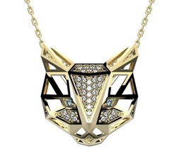 Anhänger Schmuck gold engagement ruby Saphir emerald diamond design genial Runde - Einstellung gem bedruckbar ist Liebe Tiere cat Hund Pferd 3d print model - Mito3D