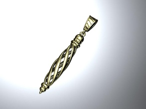 pendant jewelry twist twisted gold jewellery bail pendants 3d print model - Mito3D
