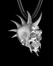 ciondolo gioielli cranio punk collane argento oro 3d print model - Mito3D