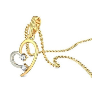 pendant - 016 solitaire gem precious brilliant necklace sterling pendants diamond jewelry wedding jewellery jewel printable gold platinum silver delicate heart 3d print model - Mito3D