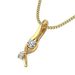 pendant - 016 gold precious brilliant luxury pendants necklace diamond sterling jewelry wedding jewellery jewel printable solitaire platinum silver delicate 3d print model - Mito3D