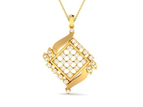 pendentif 031 or bijoux pendentifs bijou sterling imprimable argent mariage brillant engagement platine diamant gemme Collier 3d print model - Mito3D