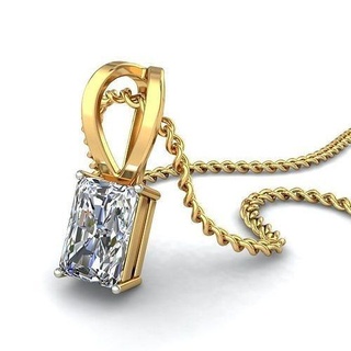 pendant - 036 gold precious brilliant luxury pendants necklace diamond sterling jewelry wedding jewellery jewel printable solitaire platinum silver delicate 3d print model - Mito3D