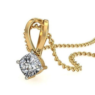 pendant - 046 gold precious brilliant luxury pendants necklace diamond sterling jewelry wedding jewellery jewel printable solitaire platinum silver delicate 3d print model - Mito3D