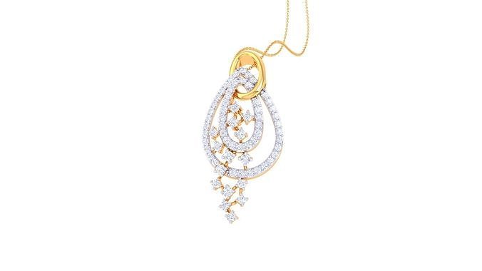 pendentif 131 imprimable gemme argent Collier mariage engagement bijou bijoux diamant or pendentifs 3D print model - Mito3D