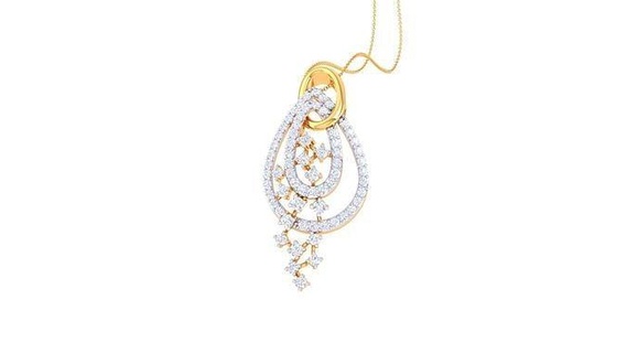 pingente 131 imprimível gema prata colar Casamento noivado jóia jóias diamante ouro joalheria pingentes 3d print model - Mito3D