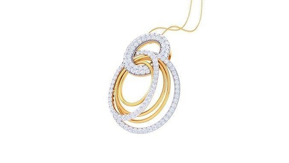 pendente 136 stampabile gemma argento collana nozze Fidanzamento gioiello gioielleria diamante oro ciondoli incantesimi ultra luce wt 3d print model - Mito3D