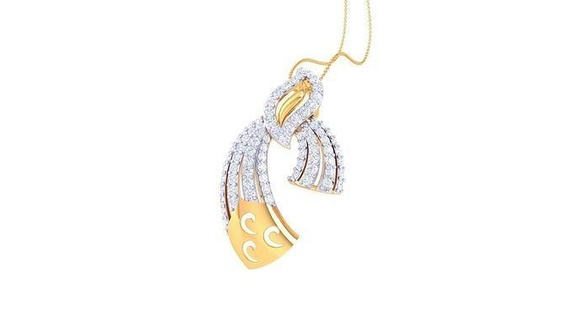 colgante pendiente 139 imprimible joya plata collar Boda compromiso joyería diamante oro colgantes 3d print model - Mito3D