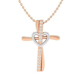 pendant - 140546 jewelry sterling jewellery jewel printable solitaire gold platinum necklace brilliant silver pendants delicate holy cross crosswithheart 3d print model - Mito3D