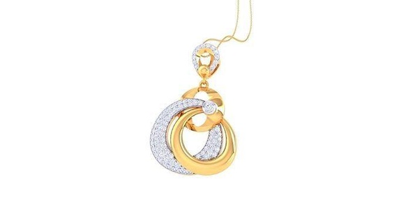 colgante pendiente 145 imprimible joya plata collar Boda compromiso joyería diamante oro colgantes encantos ultra ligero wt 3d print model - Mito3D