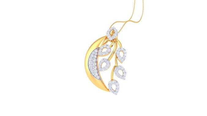 pendentif 150 imprimable gemme argent Collier mariage engagement bijou bijoux diamant or pendentifs 3D print model - Mito3D