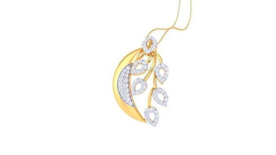 colgante pendiente 150 imprimible joya plata collar Boda compromiso joyería diamante oro colgantes 3d print model - Mito3D