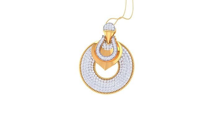 colgante pendiente 201 imprimible joya plata collar Boda compromiso joyería diamante oro colgantes 3D print model - Mito3D