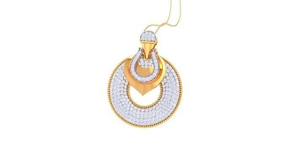 colgante pendiente 201 imprimible joya plata collar Boda compromiso joyería diamante oro colgantes 3d print model - Mito3D