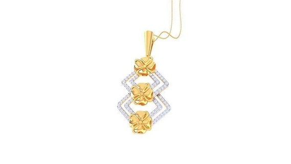 Anhänger 207 druckbar Juwel Silber Halskette Hochzeit Engagement Schmuck Diamant Gold 3d print model - Mito3D