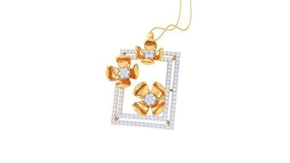 pendentif 211 imprimable gemme argent Collier mariage engagement bijou bijoux diamant or pendentifs 3d print model - Mito3D