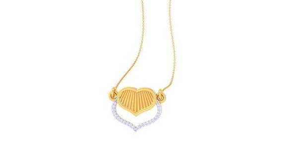 pendente 27 stampabile gemma argento collana nozze Fidanzamento gioiello gioielleria diamante oro ciondoli cuore 3d print model - Mito3D