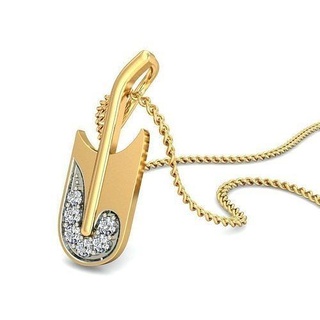kolye 343 altın değerli parlak lüks elmas sterlin takı düğün mücevher yazdırılabilir Solitaire platin gümüş narin 3d print model - Mito3D