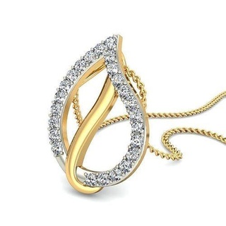 pendentif 385 or précieux brillant luxe pendentifs Collier diamant sterling bijoux mariage bijou imprimable solitaire platine argent délicat 3d print model - Mito3D