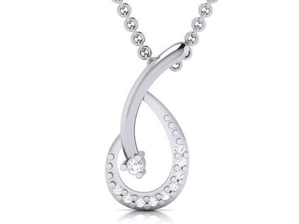 pendant - 5473 necklace jewellery jewel printable pendants gold silver platinum white wedding engagement brilliant diamond jewelry 3d print model - Mito3D
