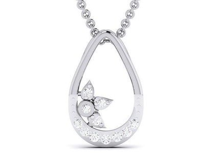 pendant - 5488 necklace jewellery jewel printable pendants gold silver platinum white jewelry wedding engagement brilliant diamond 3d print model - Mito3D