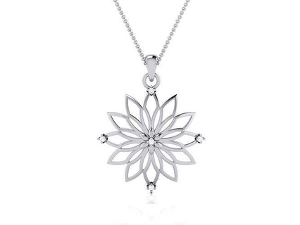 pendant - 6138 necklace jewellery jewel printable pendants gold silver platinum white wedding engagement brilliant diamond jewelry 3d print model - Mito3D