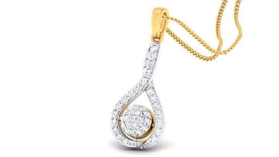 kolye 6140 takı yazdırılabilir mücevher elmas gümüş altın platin beyaz düğün nişan parlak 3d print model - Mito3D