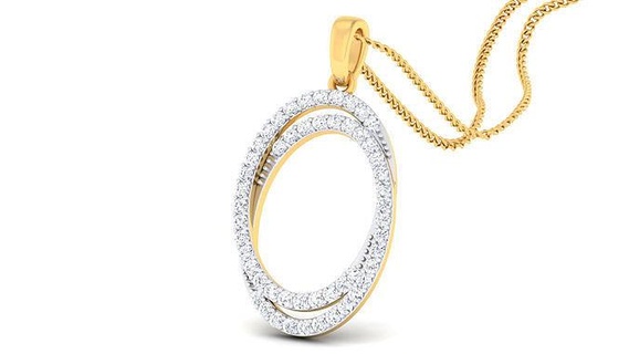 kolye 6145 takı yazdırılabilir mücevher elmas gümüş altın platin beyaz düğün nişan parlak 3d print model - Mito3D