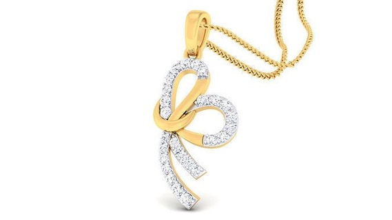 pingente 6146 pingentes joalheria imprimível jóias diamante colar prata ouro jóia platina branco Casamento noivado brilhante 3d print model - Mito3D