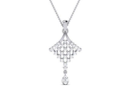 pendant - 6166 necklace jewellery jewel printable pendants gold silver platinum white jewelry wedding engagement brilliant diamond 3d print model - Mito3D