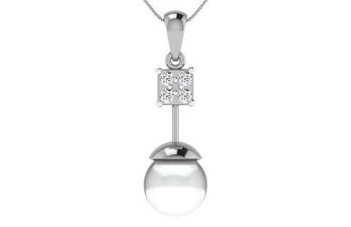 colgante pendiente 75 collar imprimible colgantes blanco Boda brillante joyería joya perla diamante oro plata platino compromiso 3d print model - Mito3D