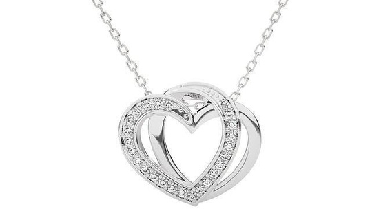 pendente ps030 gioielleria stampabile diamante oro argento nozze gioiello sterlina bianca cuore brillante platino prezioso collana ciondoli 3d print model - Mito3D