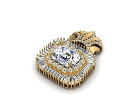 pendentif 0011 bijoux or diamant mode beauté gemme bague brillant panthère Collier argent éclairage blanc lumière lampe sterling pendentifs 3d print model - Mito3D