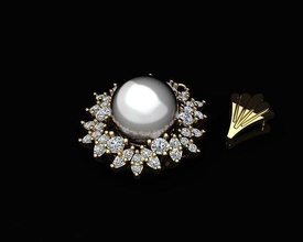 kolye 002 takı altın elmas mücevher moda güzellik yüzük parlak panter gümüş aydınlatma beyaz ışık Lamba sterlin 3d print model - Mito3D