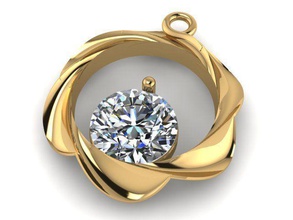 pendant 0101277 gold jewel jewellery jewelry gem pendants 3d print model - Mito3D