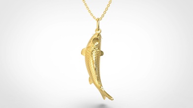 pendant 05 fish nature animal jewel women style fashion men cool people gold silver platinum designjewelry beauty beautiful charming jewelry pendants 3d print model - Mito3D