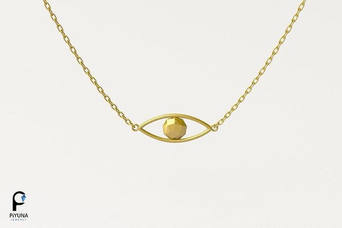 pendant 066 jewelry gold silver jewellery necklace fashion beauty gem printable eye art 3dprint 3dmodel platinum jewel design circle pendants 3d print model - Mito3D