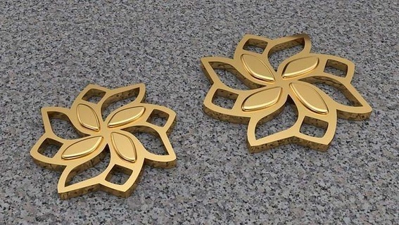 pendant 08 jewelry necklaces silver gold minimal design symbol pendants printable flower 3d print model - Mito3D
